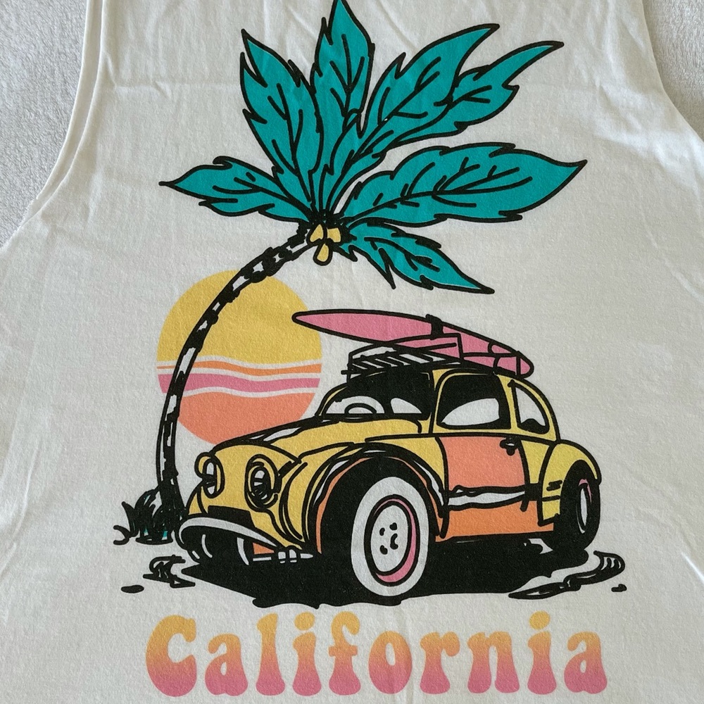 NWT ANTHRO California Muscle Graphic Tank size XS - Picture 5 of 9